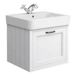 Chatsworth Wall Hung White Vanity with Brass Handle & Low Level Toilet 11 Chatsworth Wall Hung White Vanity with Brass Handle & Low Level Toilet -Cloakroom Suites Shop CWH560WHTBLL d3 460