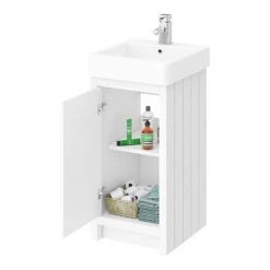 Chatsworth Traditional White Cloakroom Suite (Vanity Unit + Close Coupled Toilet) -Cloakroom Suites Shop CWHCS425 d2 460