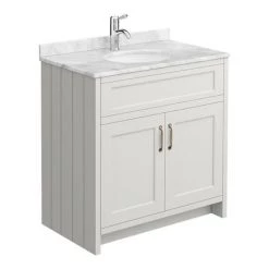 Chatsworth White Marble 810mm Traditional Grey Vanity Unit + Toilet Package 11 Chatsworth White Marble 810mm Traditional Grey Vanity Unit + Toilet Package -Cloakroom Suites Shop CWM810WCGRY d7 460