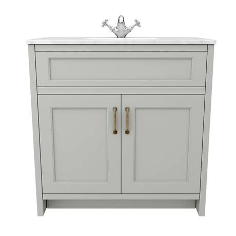 Chatsworth White Marble 810mm Traditional Grey Vanity Unit + Toilet Package 7 Chatsworth White Marble 810mm Traditional Grey Vanity Unit + Toilet Package - Image 5