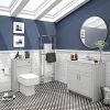Chatsworth White Marble 810mm Traditional Grey Vanity Unit + Toilet Package 1 Chatsworth White Marble 810mm Traditional Grey Vanity Unit + Toilet Package -Cloakroom Suites Shop CWM810WCGRY p