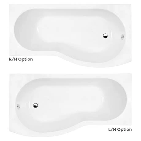 Cruze B-Shaped Shower Bath Suite - 1700mm with White Vanity Unit and Toilet 4 Cruze B-Shaped Shower Bath Suite - 1700mm with White Vanity Unit and Toilet - Image 2