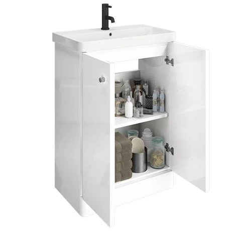 Cruze B-Shaped Shower Bath Suite - 1700mm with White Vanity Unit and Toilet 8 Cruze B-Shaped Shower Bath Suite - 1700mm with White Vanity Unit and Toilet - Image 6