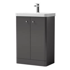 Cruze B-Shaped Shower Bath Suite - 1700mm with Grey Vanity Unit and Toilet 13 Cruze B-Shaped Shower Bath Suite - 1700mm with Grey Vanity Unit and Toilet -Cloakroom Suites Shop CZSBS17G d5 460