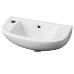 Cool Cloakroom Suite - Gloss White 8 Cool Cloakroom Suite - Gloss White -Cloakroom Suites Shop Cool Cloakroom Suite Short Projection Toilet with 45cm Slimline 1TH Basin d2 375