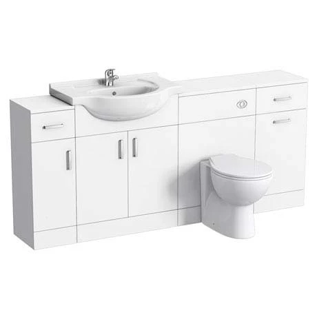 Cove 1720mm 4 Piece Vanity Unit Suite (High Gloss White - Depth 300mm) 3 Cove 1720mm 4 Piece Vanity Unit Suite (High Gloss White - Depth 300mm)
