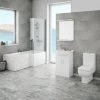 Cove Modern Shower Bath Suite -Cloakroom Suites Shop Cove Modern Shower Bath Suite p