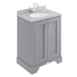 Bayswater Fitzroy Traditional Plummett Grey Marble Top Vanity Unit + Toilet Package -Cloakroom Suites Shop FIT GRY 600 D2 460