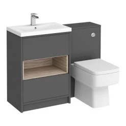Haywood Grey Modern Sink Vanity Unit + Toilet Package 12 Haywood Grey Modern Sink Vanity Unit + Toilet Package -Cloakroom Suites Shop HYGVTP nd5 460