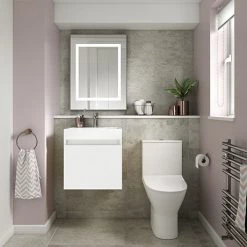 Milan Juno Gloss White Cloakroom Suite