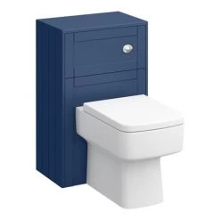 Keswick Blue Wall Hung 2-Door Vanity Unit + Toilet Package -Cloakroom Suites Shop KES BLU PK3 d3 460