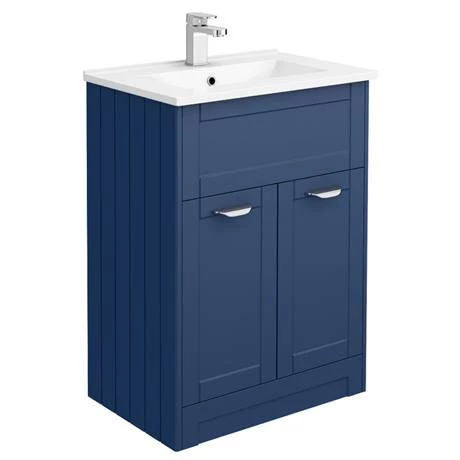 Keswick Blue Sink Vanity Unit, Storage Unit, Tall Boy + Toilet Package 4 Keswick Blue Sink Vanity Unit, Storage Unit, Tall Boy + Toilet Package - Image 2
