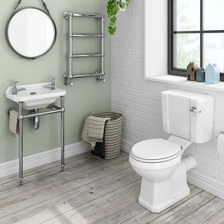 Keswick 4-Piece Traditional Cloakroom Suite - 2 Tap Hole 3 Keswick 4-Piece Traditional Cloakroom Suite - 2 Tap Hole