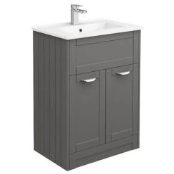 Keswick Grey 620mm Sink Vanity Unit + Toilet Package 9 Keswick Grey 620mm Sink Vanity Unit + Toilet Package -Cloakroom Suites Shop KES GRY PK1 d1 460
