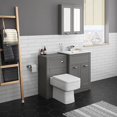 Keswick Grey 620mm Sink Vanity Unit + Toilet Package 7 Keswick Grey 620mm Sink Vanity Unit + Toilet Package - Image 5