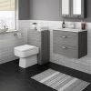 Keswick Grey Wall Hung 2-Drawer Vanity Unit + Toilet Package 2 Keswick Grey Wall Hung 2-Drawer Vanity Unit + Toilet Package -Cloakroom Suites Shop KES GRY PK2 p
