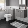 Keswick Grey Wall Hung 2-Door Vanity Unit + Toilet Package 2 Keswick Grey Wall Hung 2-Door Vanity Unit + Toilet Package -Cloakroom Suites Shop KES GRY PK3 p