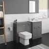 Keswick Grey Sink Vanity Unit, Storage Unit + Toilet Package 2 Keswick Grey Sink Vanity Unit, Storage Unit + Toilet Package -Cloakroom Suites Shop KES GRY PK4 p