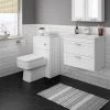 Keswick White Wall Hung 2-Drawer Vanity Unit + Toilet Package 2 Keswick White Wall Hung 2-Drawer Vanity Unit + Toilet Package -Cloakroom Suites Shop KES WHT PK2 p