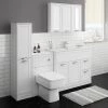 Keswick White 1015mm Sink Vanity Unit, Tall Boy + Toilet Package 2 Keswick White 1015mm Sink Vanity Unit, Tall Boy + Toilet Package -Cloakroom Suites Shop KES WHT PK7 p