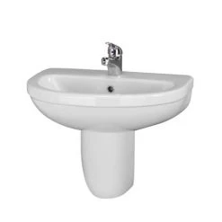 Milton 1TH Classic Bathroom Suite (BTW Pan, Concealed Cistern, Wall Hung Basin) -Cloakroom Suites Shop MC1THS d6 460