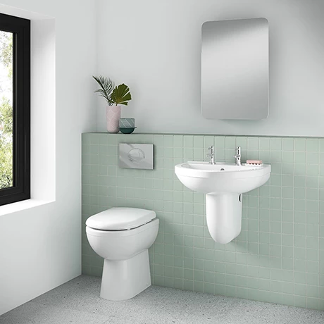 Milton 2TH Classic Bathroom Suite (BTW Pan, Concealed Cistern, Wall Hung Basin) 3 Milton 2TH Classic Bathroom Suite (BTW Pan, Concealed Cistern, Wall Hung Basin)