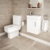 Minimalist Compact Wall Hung Vanity Unit + Series 600 Close Coupled Toilet 1 Minimalist Compact Wall Hung Vanity Unit + Series 600 Close Coupled Toilet -Cloakroom Suites Shop MCWHVKCCT PROD