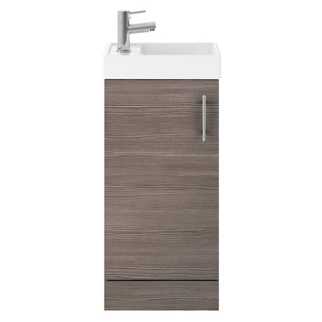 Milan Grey Avola Cloakroom Suite (Toilet, Concealed Cistern + Vanity Unit) 6 Milan Grey Avola Cloakroom Suite (Toilet, Concealed Cistern + Vanity Unit) - Image 4