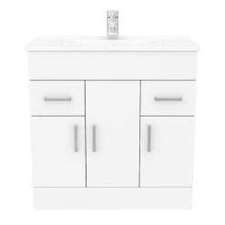 Toreno 1300mm Gloss White Vanity Unit Bathroom Suite - Depth 400/200mm 13 Toreno 1300mm Gloss White Vanity Unit Bathroom Suite - Depth 400/200mm -Cloakroom Suites Shop MOD1300 n d2 460