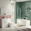 Toreno Gloss White Vanity Unit Suite + Single Ended Bath (3 Bath Size Options) 2 Toreno Gloss White Vanity Unit Suite + Single Ended Bath (3 Bath Size Options) -Cloakroom Suites Shop MODVTY001NBA P1