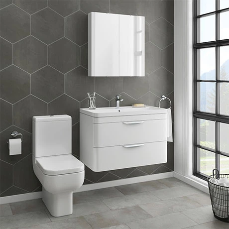 Monza 800 Vanity Unit & Modern Toilet Package 3 Monza 800 Vanity Unit & Modern Toilet Package