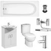Mayford Complete Modern Bathroom Package 2 Mayford Complete Modern Bathroom Package -Cloakroom Suites Shop Mayford Suite P