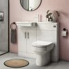Nova Emporio Compact Semi-Recessed Combination Basin and WC Unit - 1000mm 2 Nova Emporio Compact Semi-Recessed Combination Basin and WC Unit - 1000mm -Cloakroom Suites Shop NESR p