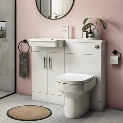 Nova Emporio Compact Semi-Recessed Combination Basin and WC Unit - 1000mm