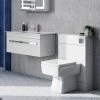 Nova 800mm Wall Hung Vanity Basin with WC Unit, Cistern + Pan 1 Nova 800mm Wall Hung Vanity Basin with WC Unit, Cistern + Pan -Cloakroom Suites Shop NOVAWHBASWC n p