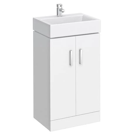 Nova Small Cloakroom Suite - Gloss White 6 Nova Small Cloakroom Suite - Gloss White - Image 5