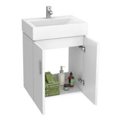 Nova Cloakroom Suite (Wall Hung Basin Unit + Close Coupled Toilet) -Cloakroom Suites Shop NVCLKWH 2 460