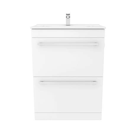 Nova High Gloss White Vanity Bathroom Suite - W1100 x D400/200mm 7 Nova High Gloss White Vanity Bathroom Suite - W1100 x D400/200mm - Image 5