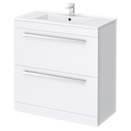 Nova High Gloss White Vanity Bathroom Suite - W1300 x D400/200mm 5 Nova High Gloss White Vanity Bathroom Suite - W1300 x D400/200mm - Image 3