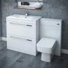 Nova High Gloss White Vanity Bathroom Suite - W1300 x D400/200mm 2 Nova High Gloss White Vanity Bathroom Suite - W1300 x D400/200mm -Cloakroom Suites Shop Nova High Gloss White Vanity Bathroom Suite W1300 p