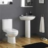 Nuie Ivo Ceramic 4 Piece Bathroom Suite - 1 or 2 Tap Holes 1 Nuie Ivo Ceramic 4 Piece Bathroom Suite - 1 or 2 Tap Holes -Cloakroom Suites Shop Premier Ivo Ceramic 4 Piece Bathroom Suite n p