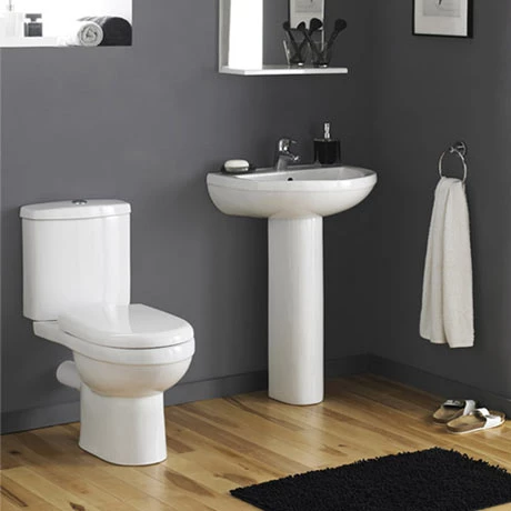 Nuie Ivo Ceramic 4 Piece Bathroom Suite - 1 or 2 Tap Holes 3 Nuie Ivo Ceramic 4 Piece Bathroom Suite - 1 or 2 Tap Holes