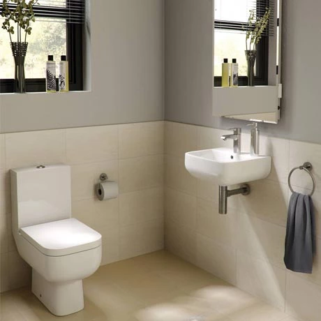 RAK Series 600 Cloakroom Suite - Close Coupled WC & 40cm Hand Basin 3 RAK Series 600 Cloakroom Suite - Close Coupled WC & 40cm Hand Basin