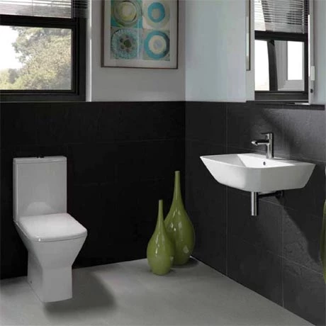 RAK Summit Cloakroom Suite - Close Coupled WC + 40cm Hand Basin 3 RAK Summit Cloakroom Suite - Close Coupled WC + 40cm Hand Basin