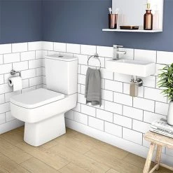 Cloakroom Suites Shop 32 Rondo Cloakroom Suite (Toilet + Wall Hung Basin)