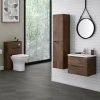 Monza Chestnut Wall Hung Bathroom Furniture Package 1 Monza Chestnut Wall Hung Bathroom Furniture Package -Cloakroom Suites Shop RDCWHPK N P