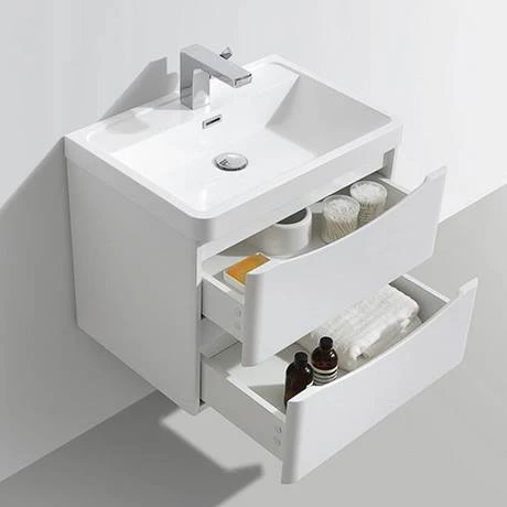 Monza White Ash Wall Hung Bathroom Furniture Package 5 Monza White Ash Wall Hung Bathroom Furniture Package - Image 3