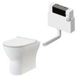 Monza Chestnut Wall Hung Bathroom Furniture Package -Cloakroom Suites Shop RDWWHPK detail01 460 1