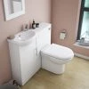 Sienna W920 x D200mm High Gloss White Vanity Unit Cloakroom Suite + D-shaped pan 2 Sienna W920 x D200mm High Gloss White Vanity Unit Cloakroom Suite + D-shaped pan -Cloakroom Suites Shop SIE001 VTY prod
