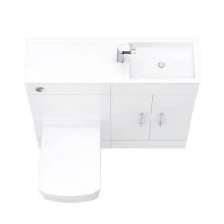 Valencia Slimline Combination Basin & Toilet Unit - White Gloss - (1000 x 305mm) 10 Valencia Slimline Combination Basin & Toilet Unit - White Gloss - (1000 x 305mm) -Cloakroom Suites Shop SLFP D6 460